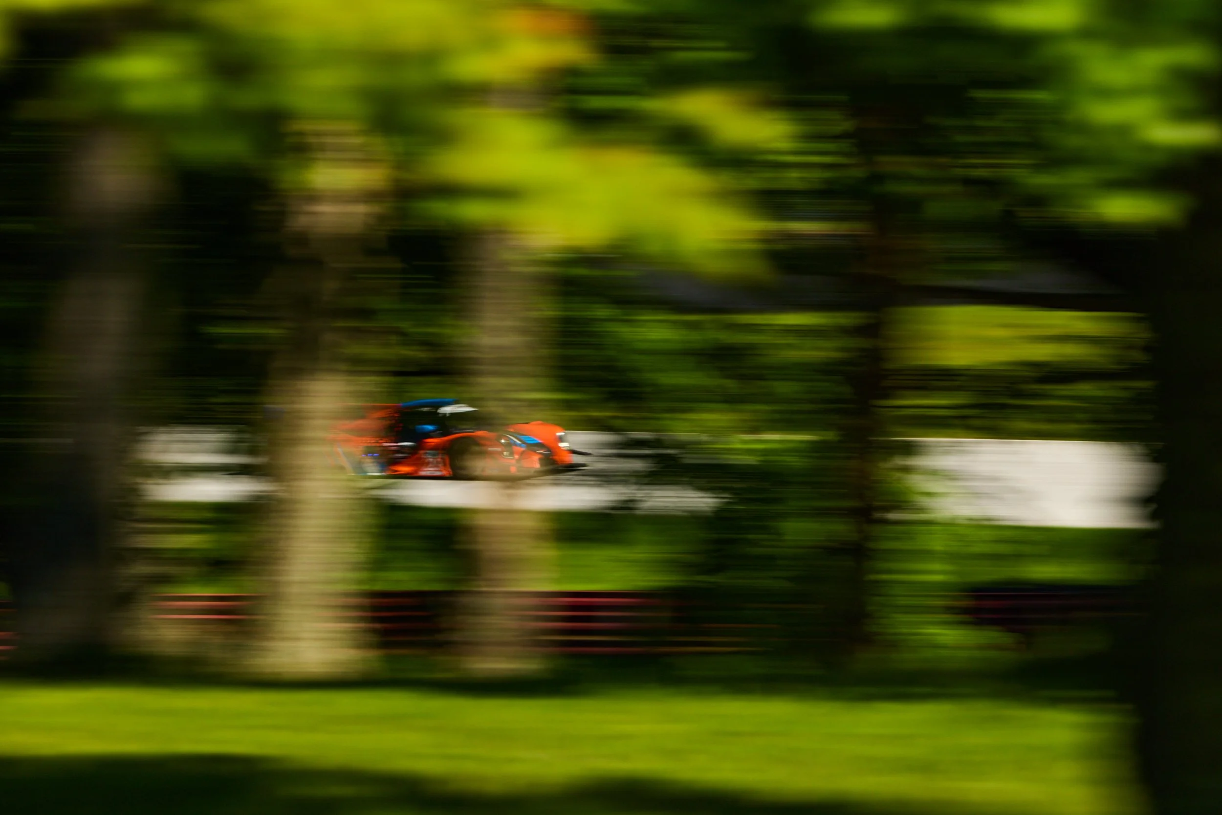 The No. 29 Ligier LMP3 of Stewart Motorsports on track