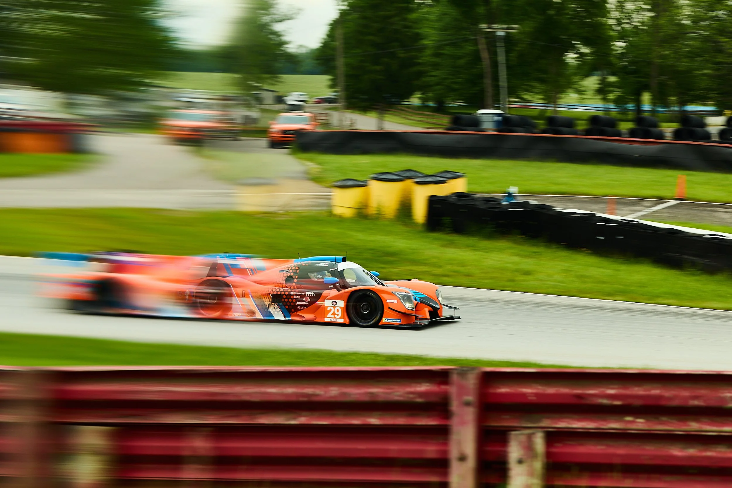 The No. 29 Ligier LMP3 of Stewart Motorsports on track