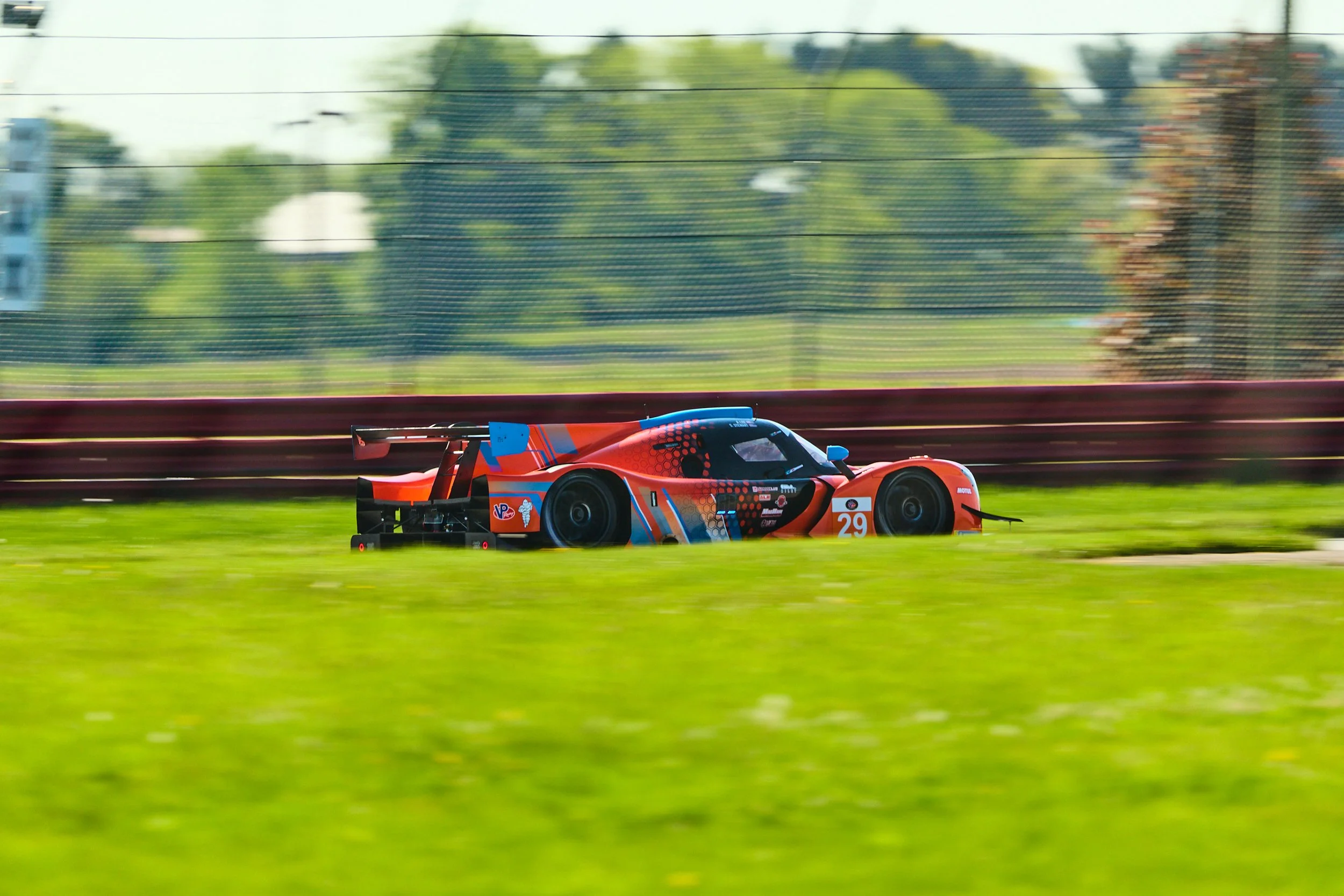 The No. 29 Ligier LMP3 of Stewart Motorsports on track