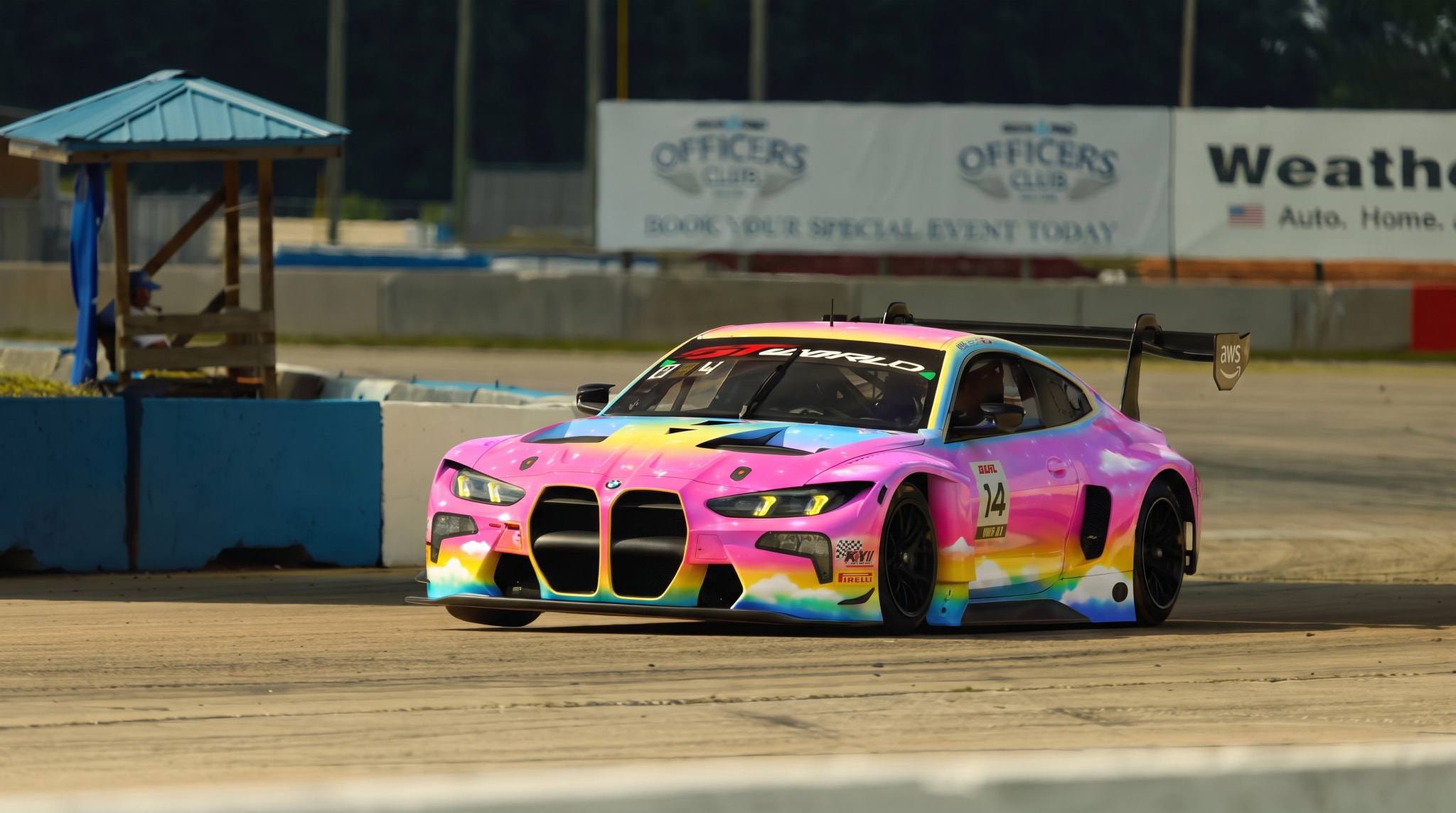 Sarah J.'s livery rendered on the car