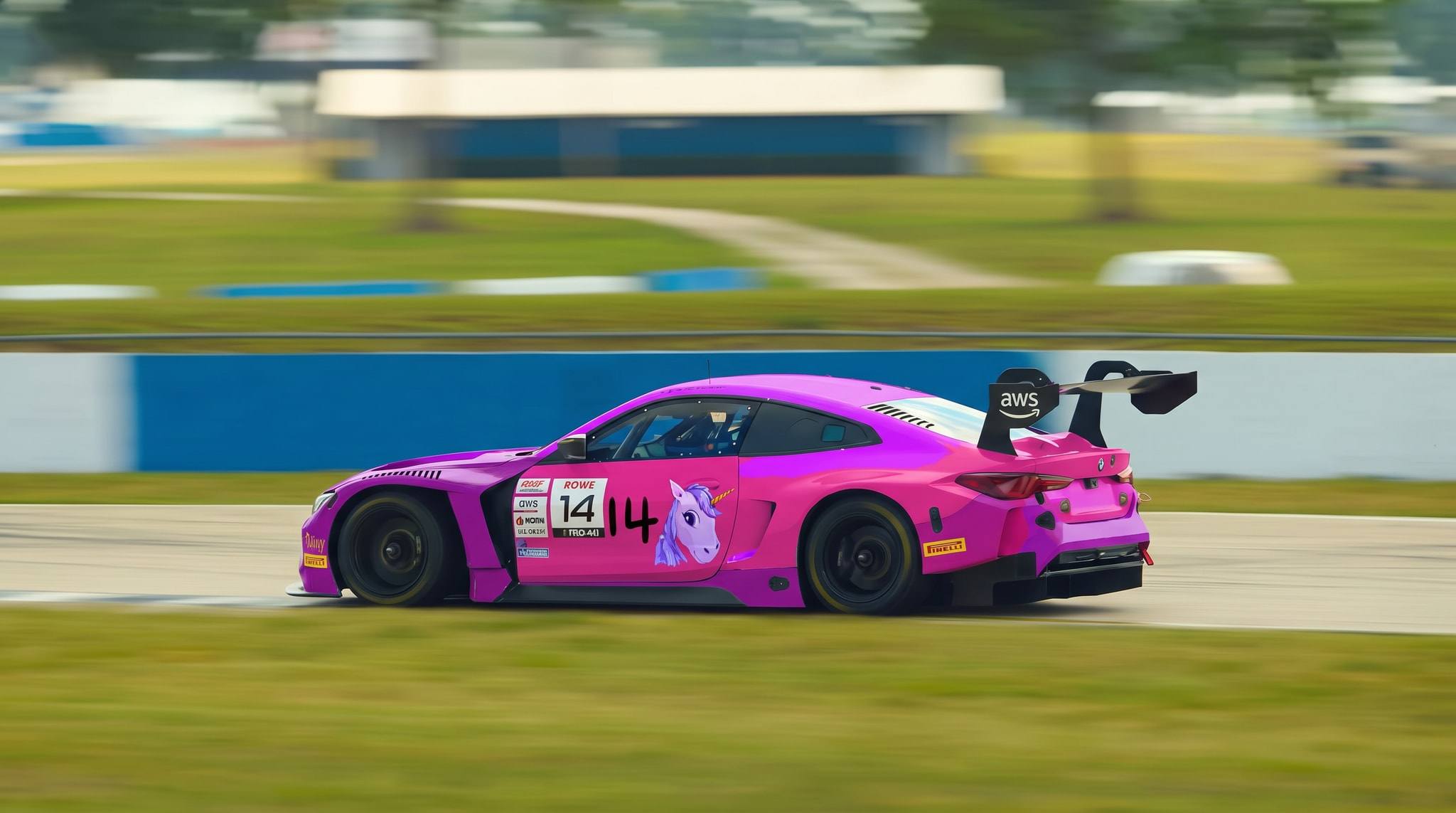 Samantha's livery rendered on the car