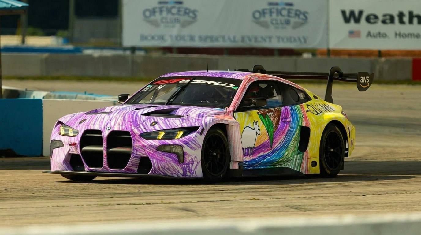 Quinn's livery rendered on the car