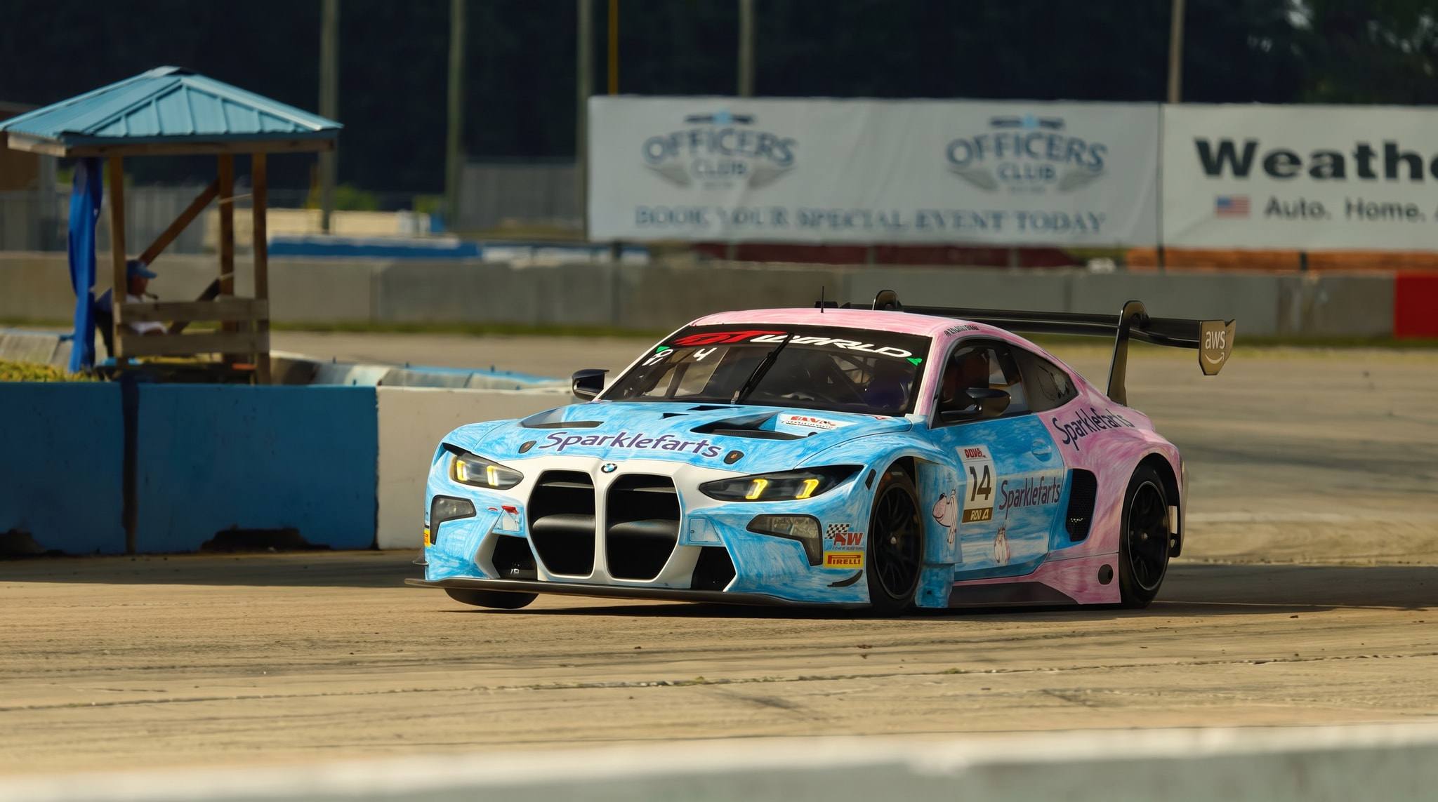 Ava's livery rendered on the car