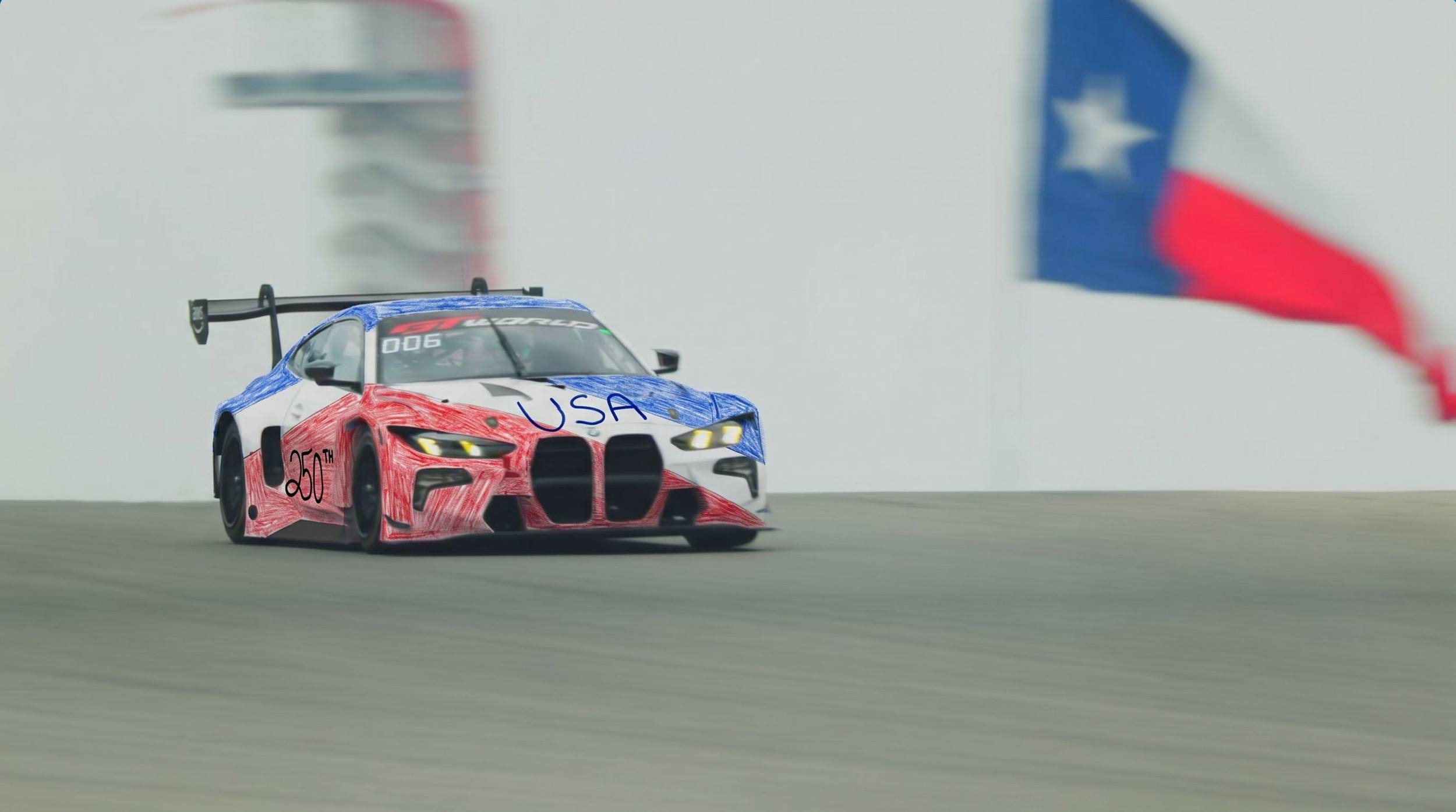 Adam's livery rendered on the car