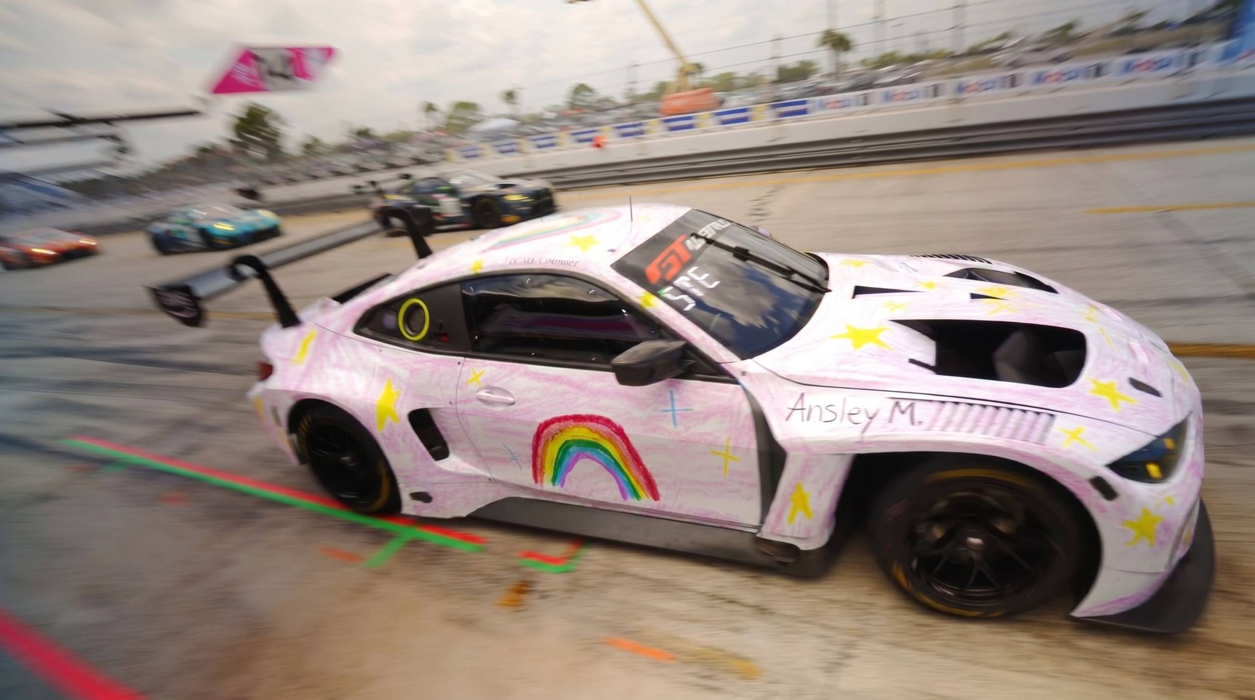 Ansley's livery rendered on the car